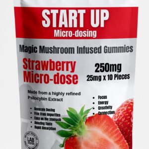 Magic Mushroom Startup Strawberry Microdose Gummies 250mg